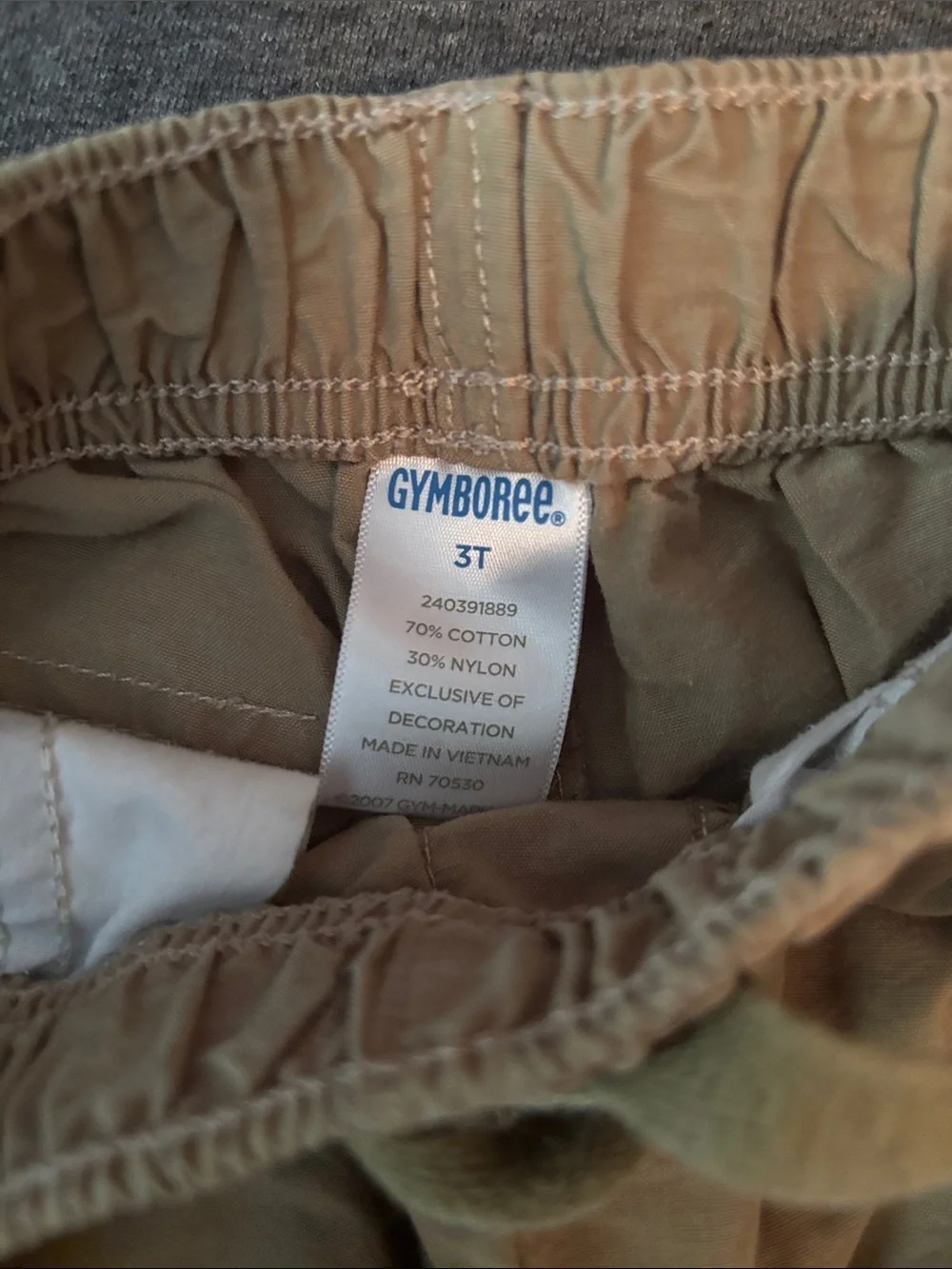 Gymboree 3T Toddler Boy Khaki Cargo Short